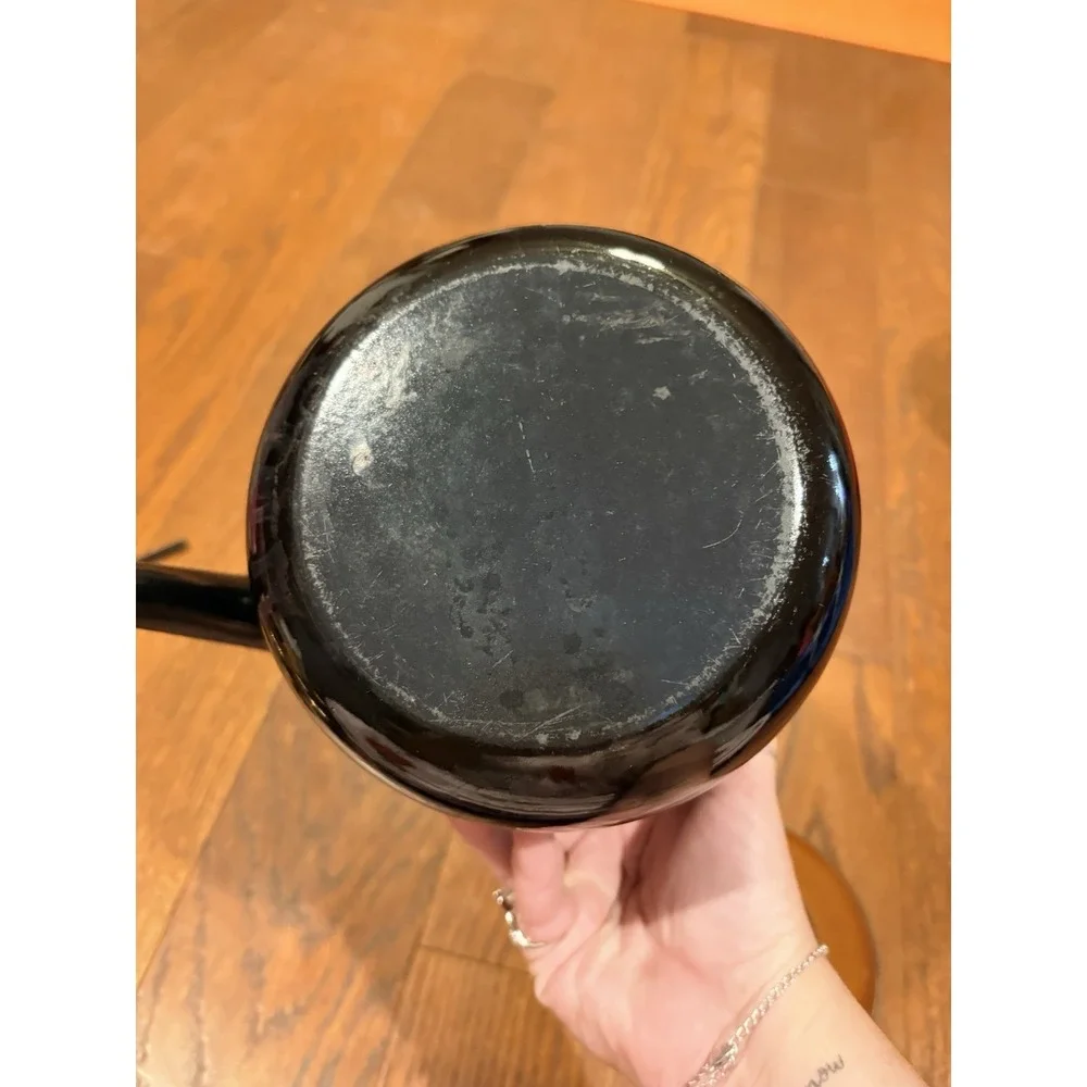 West Bend Le Provencal Brown Enamelware 2qt Saucepan w/ Lid & Handle